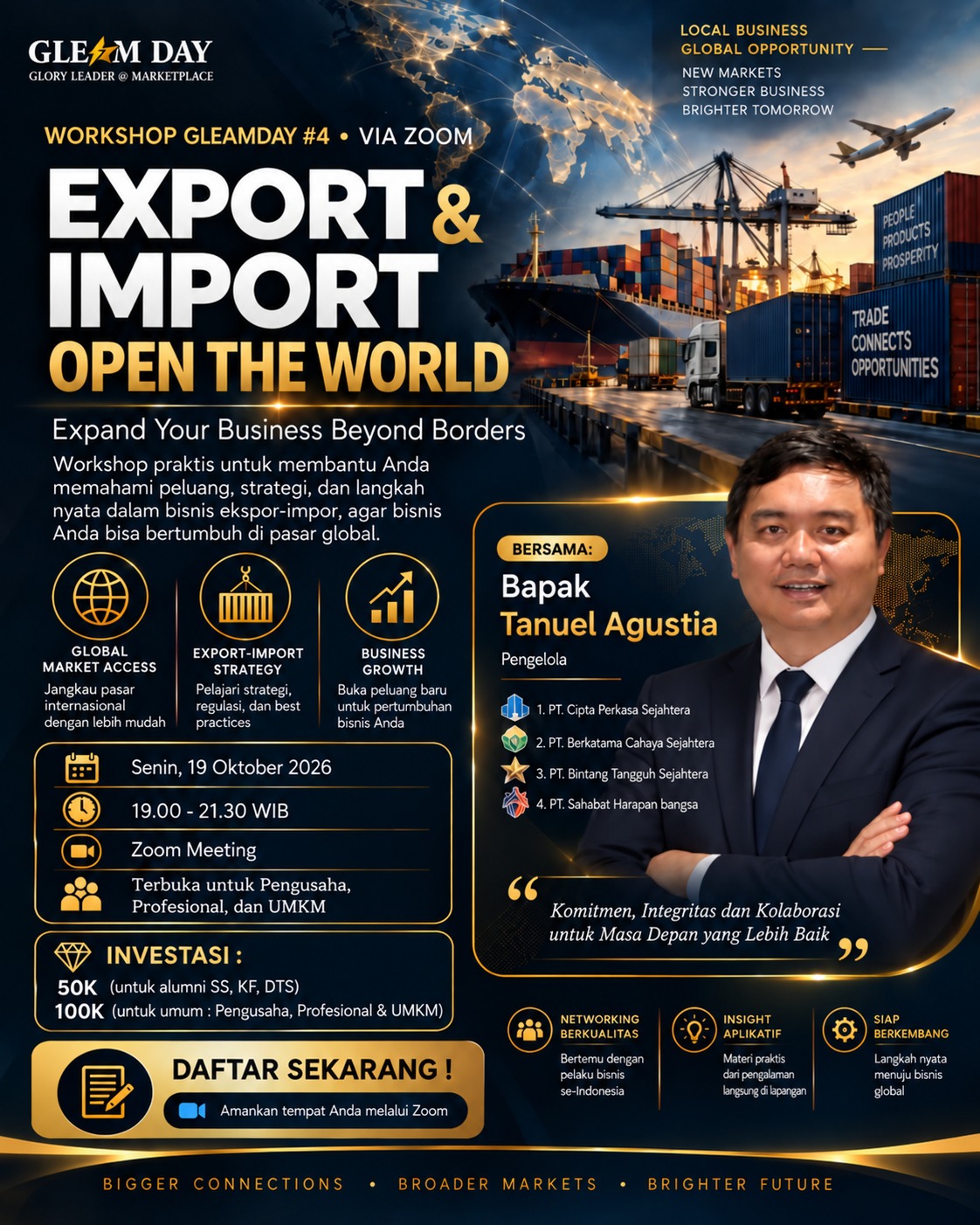 Gleam Day 4 - Export & Import - Open The World